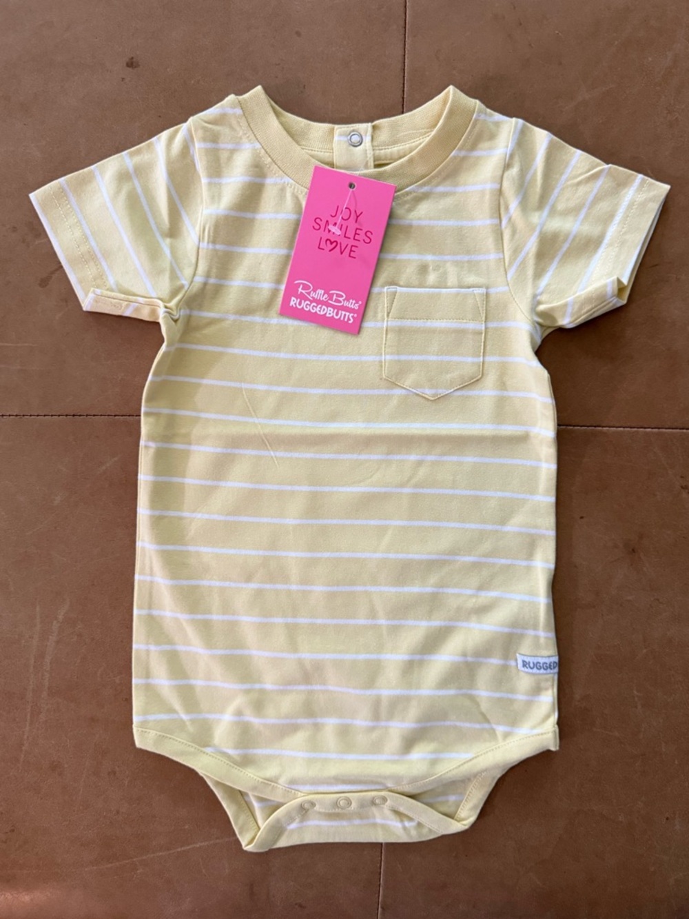Rugged Butts Banana Stripe Bodysuit 18-24M NWT
